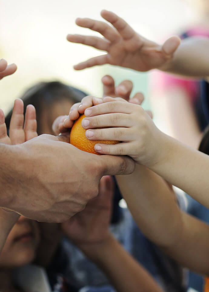With your help we can do it feeding starving children around the world